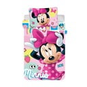 Roosa puuvillane laste voodipesu 100x135 cm Minnie "Sweet" - Jerry Fabrics