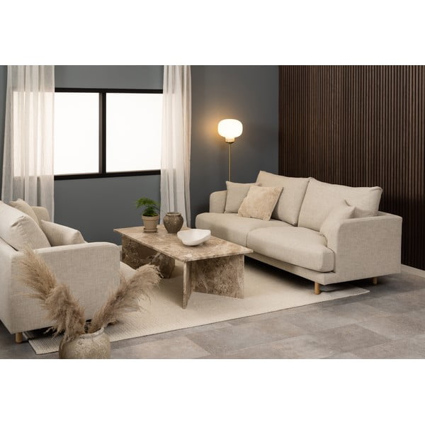 Beež marmorist diivanilaud 70x140 cm Vega - Actona-image-3