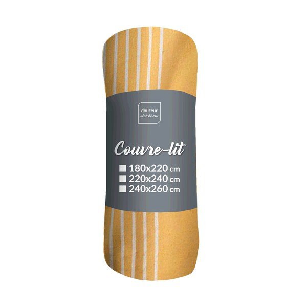 Kollane voodikate 240x260 cm Adele - douceur d'intérieur