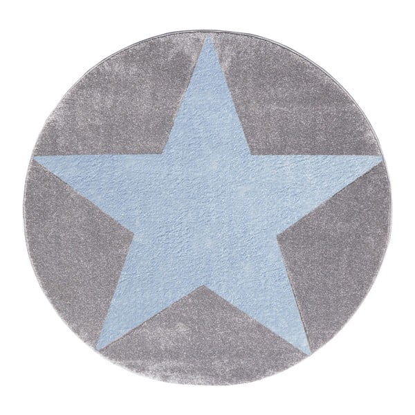 Šedo-modrý dětský koberec Happy Rugs Round, Ø 160 cm