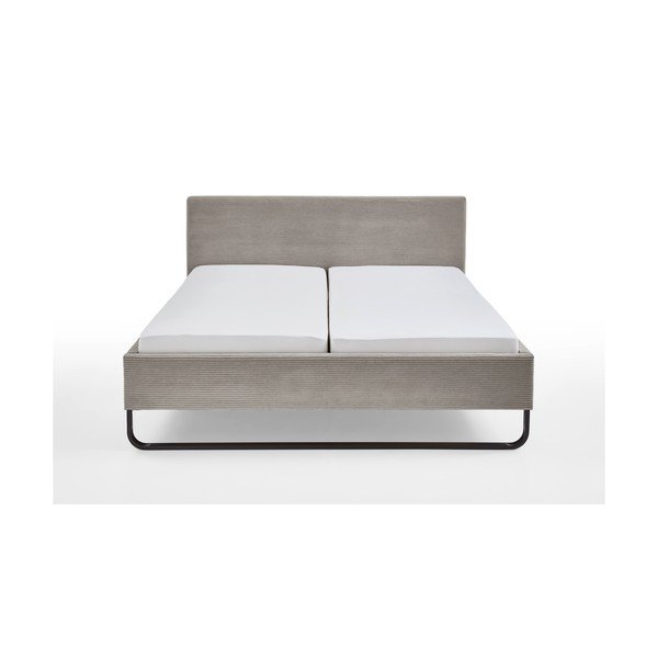 Hallikaspruun polsterdatud kaheinimesevoodi 180x200 cm Swing - Meise Möbel-image-4