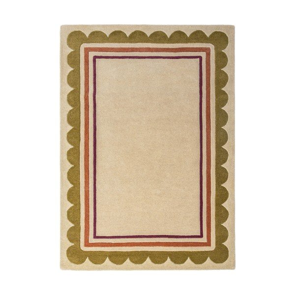 Käsitsi kootud villane vaip naturaalses värvitoonis 120x170 cm Lois - Flair Rugs
