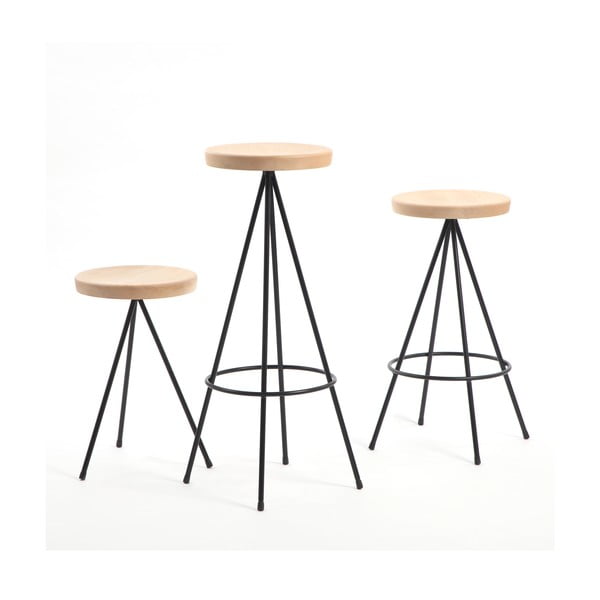 Barová stolička Mobles 114 Nuta Beech, výška 75cm-image-1
