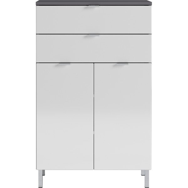 Valge-hall kõrge vannitoakapp 60x97 cm Mauresa - Germania-image-1