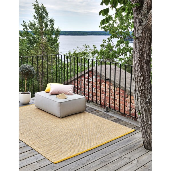 Sinepikollane sise/välisvaip 60x125 cm Effi Mustard – Pappelina-image-1