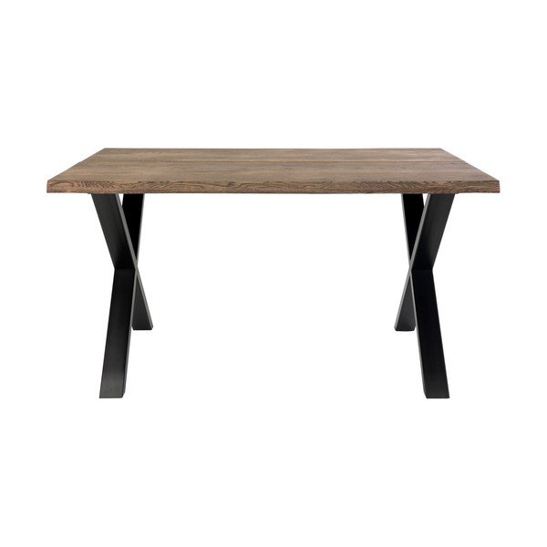 Söögilaud täispuidust tammeplaadiga suitsutatud, 140 x 95 cm Toulon - House Nordic-image-2