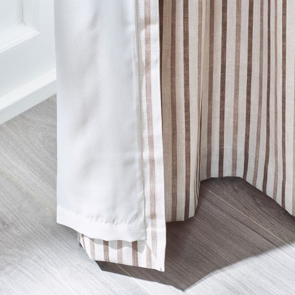 Pruunid kardinad 2tk komplektis 229x229 cm Logan Stripe - Catherine Lansfield-image-2