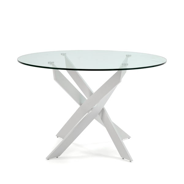 Ümmargune klaasist söögilaud 120x120 cm Ruth - Marckeric-image-2