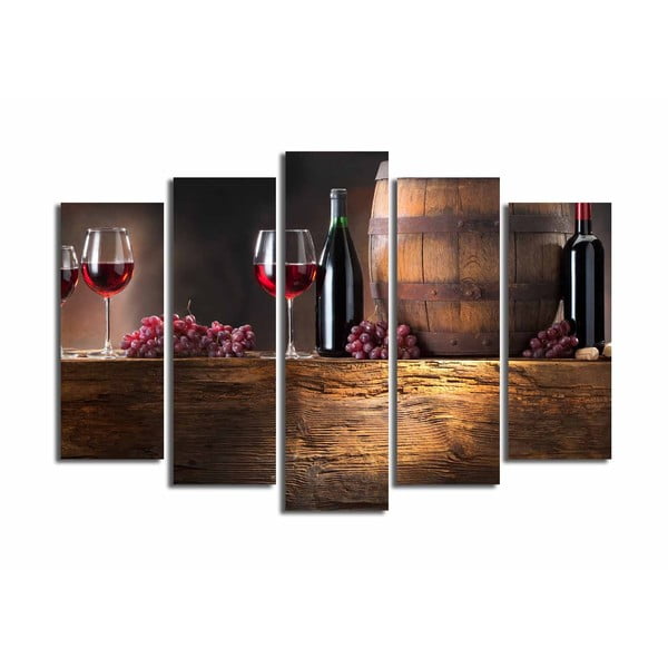 Vícedílný obraz Bottle Of Wine, 105 x 70 cm