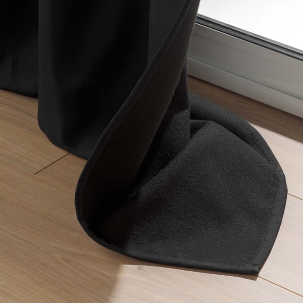 Must mikrokiududest helikindel kardin 135x260 cm Micropolar - douceur d'intérieur-image-3