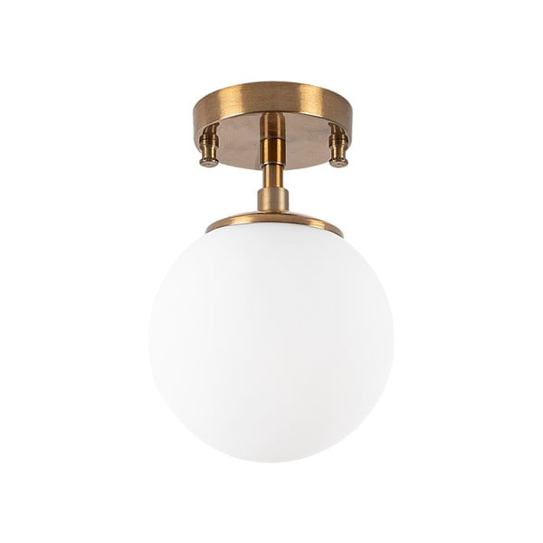 Valge-pronksivärvi laevalgusti klaasist varjuga ø 15 cm Atmaca - Opviq lights-image-2