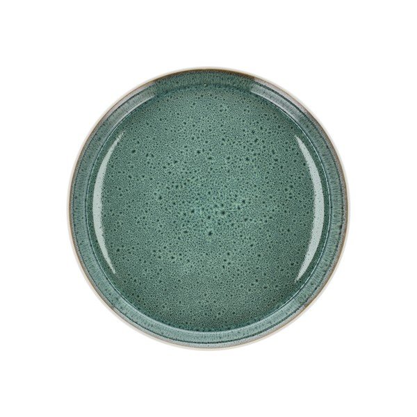 Valge/roheline kivikeraamikast taldrik ø 27 cm White/Green - Bitz