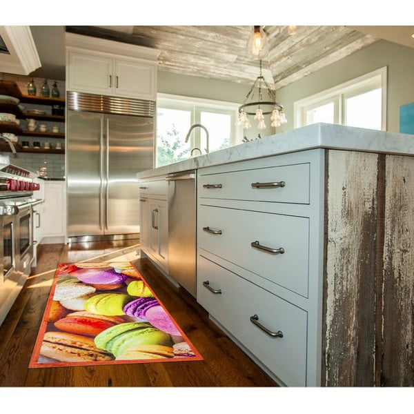 Vysoce odolný kuchyňský koberec Webtappeti Macarons, 60 x 220 cm-image-1
