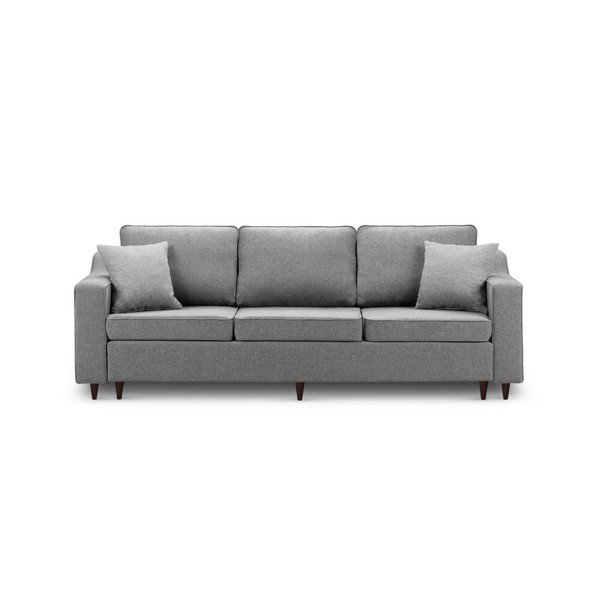 Tmavě šedá třímístná rozkládací pohovka s úložným prostorem Mazzini Sofas Narcisse-image-3
