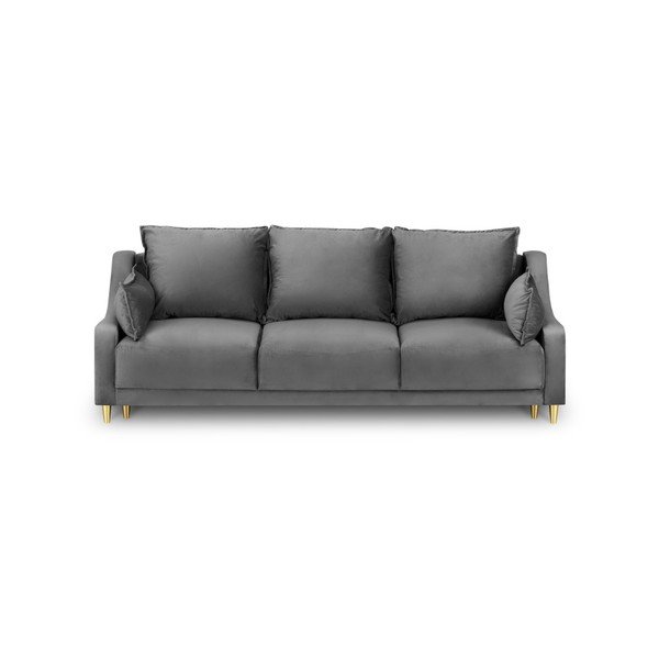 Světle šedá rozkládací pohovka s úložným prostorem Mazzini Sofas Pansy, 215 cm-image-2