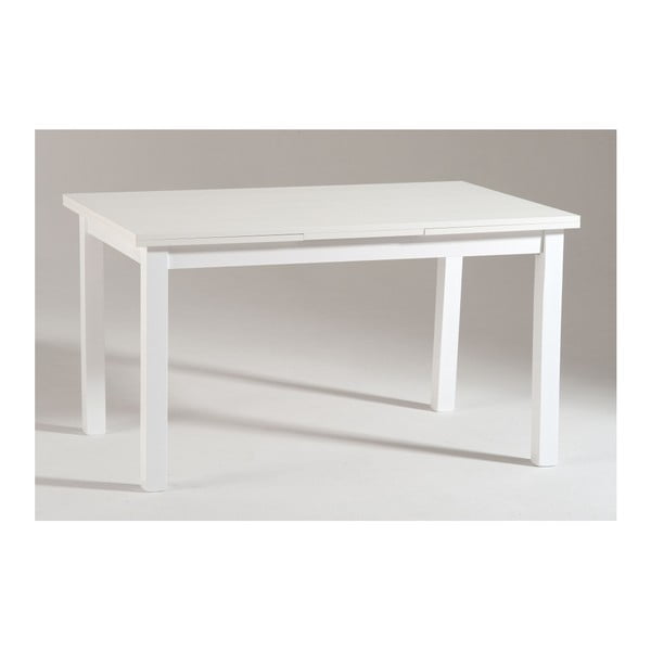 Bílý dřevěný rozkládací jídelní stůl Castagnetti Wyatt, 130 cm