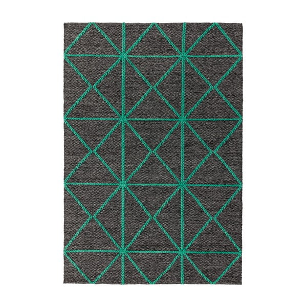 Černo-zelený koberec Asiatic Carpets Prism, 120 x 170 cm