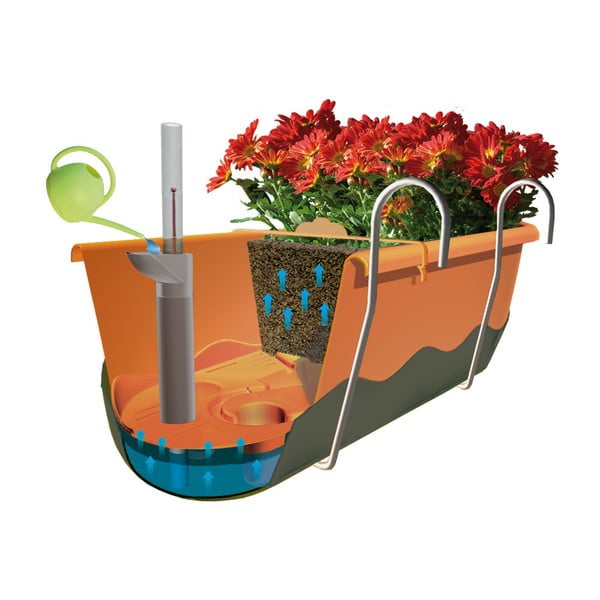 Roheline isevoolav istutuspott Mareta, pikkus 80 cm - Plastia-image-3