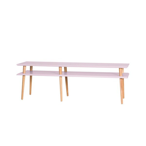 Růžový konferenční stolek Ragaba Mugo, délka 159 cm