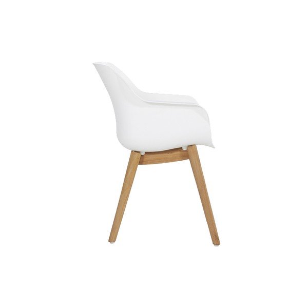 Valged plastikust aiatoolid 2tk komplektis Sophie Teak - Hartman-image-3