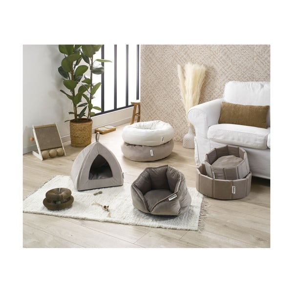 Helepruun koeravoodi ø 40 cm - Love Story-image-2