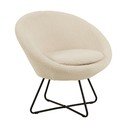 Kreemjas valge kunstvillast tugitool Center - Actona