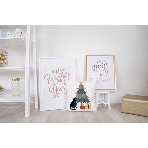 Jõulumotiiviga dekoratiivpadi 45x45 cm Crazy Cat Xmas – Butter Kings-image-2