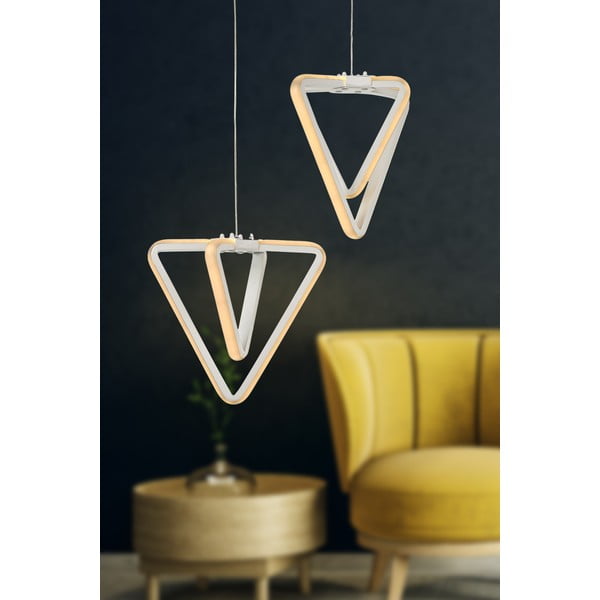 Valge metallist LED rippvalgusti ø 20 cm Baris - Squid Lighting-image-1