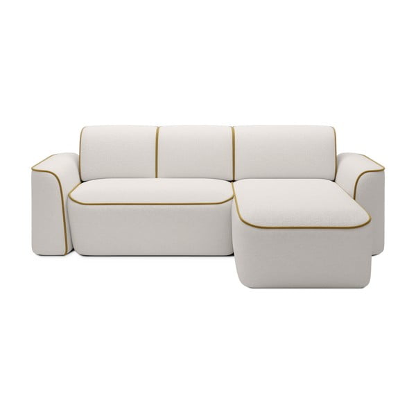 Kreem bouclé-kangast nurgadiivan (parem nurk/lamamisosaga) Ume – ELTAP