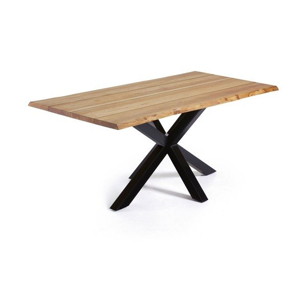 Söögilaud tammepuust pealispinnaga 90x160 cm Argo - Kave Home-image-1