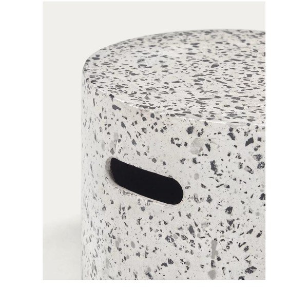 Valge betoonist hoiulaud Jenell, ⌀ 35 cm - Kave Home-image-2