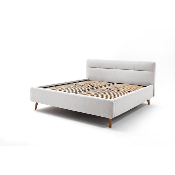 Helehall polsterdatud kaheinimesevoodi koos voodipõhja ja panipaigaga 180x200 cm Lotte - Meise Möbel-image-3