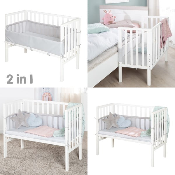 Valge võrevoodi 90x45 cm - Roba-image-1