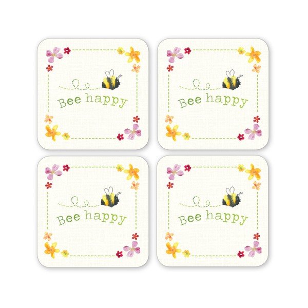 Komplekt 4 korgist allapanijat Lilled Bee Happy - Cooksmart ®