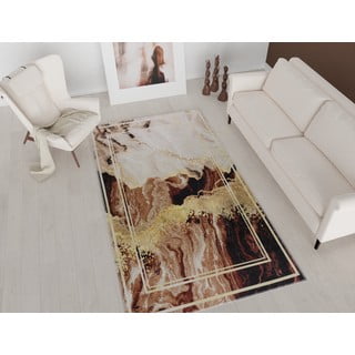 Pruun/kreemjas pestav vaibajooksja 80x200 cm - Vitaus