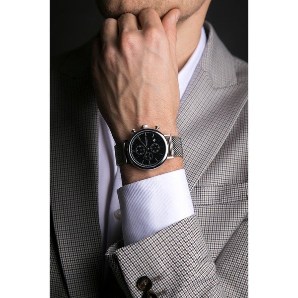 Pánské hodinky s páskem z nerezové oceli ve stříbrné barvě Walter Bach Style-image-4