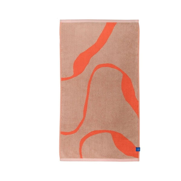 Oranž/helepruun orgaanilisest puuvillast rätik 70x133 cm Nova Arte - Mette Ditmer Denmark