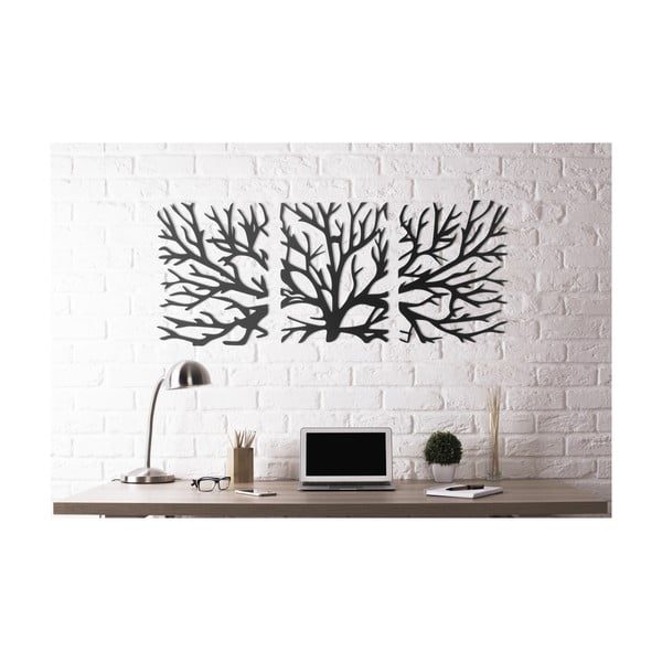 Nástěnná kovová dekorace Branches, 50 x 120 cm