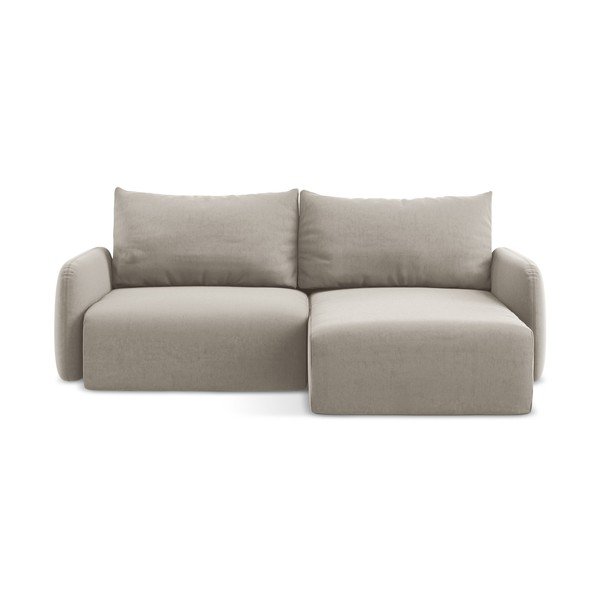 Hallikaspruun sametdiivanvoodi/panipaigaga nurgadiivan (parempoolne nurk/diivanvoodiga) Kalena - Makamii