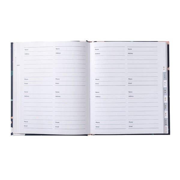 Aadressiraamat kleepuvate siltidega Navy Blush, 104 lehekülge - Busy B-image-3