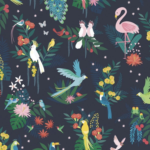 Laste tapeet 10 m x 50 cm Birds Carnival - Lilipinso