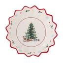Punane-kreem keraamiline serveerimisalus jõulumotiiviga ø 20 cm Naive - Bloomingville