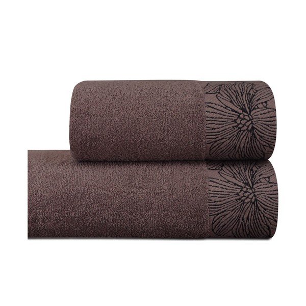 Pruun frotee-puuvillane rätik 50x100 cm Valencia - My House-image-2