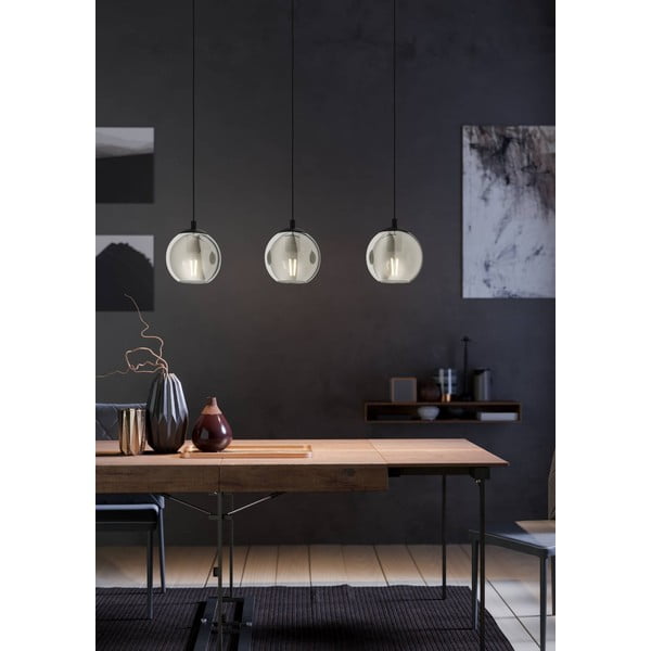 Must rippvalgusti klaasist varjuga ARISCANI - EGLO-image-1