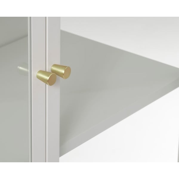 Valge metallist vitriinkapp 90x160 cm Carmel – Unique Furniture-image-3