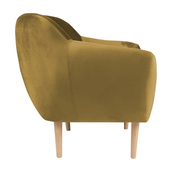 Hořčicově žluté křeslo Mazzini Sofas Benito-image-4