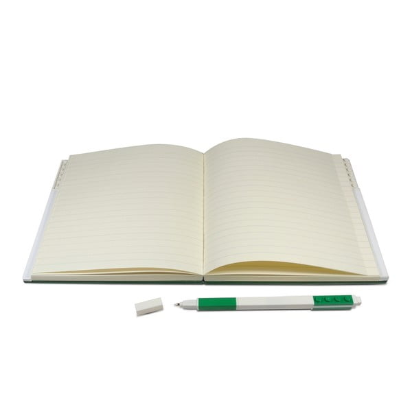 Pudelroheline ruudukujuline märkmik geelpliiatsiga , 15,9 x 15,9 cm - LEGO®-image-1