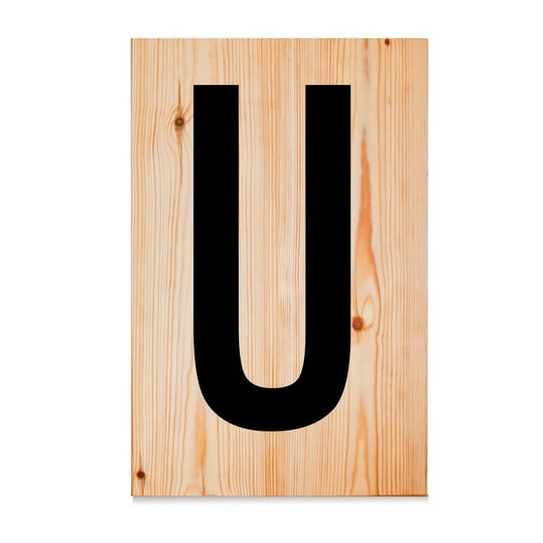 Dřevěná cedule Letters U