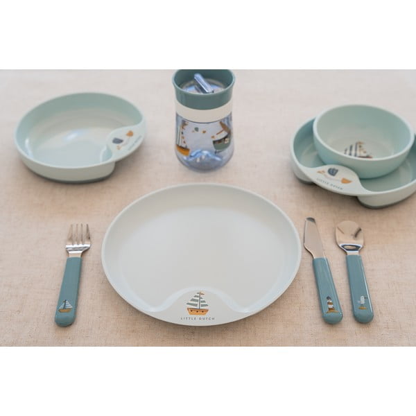 Helerohelised-hõbedased roostevabast terasest laste söögiriistad 3 tk Little farm - Mepal-image-4