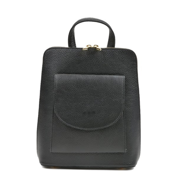 Černý kožený batoh Mangotti Bags Jandry